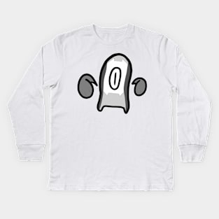 One eye monster grey Kids Long Sleeve T-Shirt